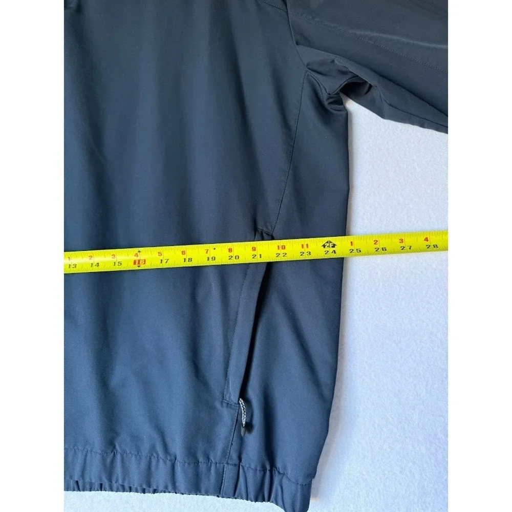 Nike Golf Windbreaker Pullover Men XL Blue V Neck Lightweight Zip Pockets Casual